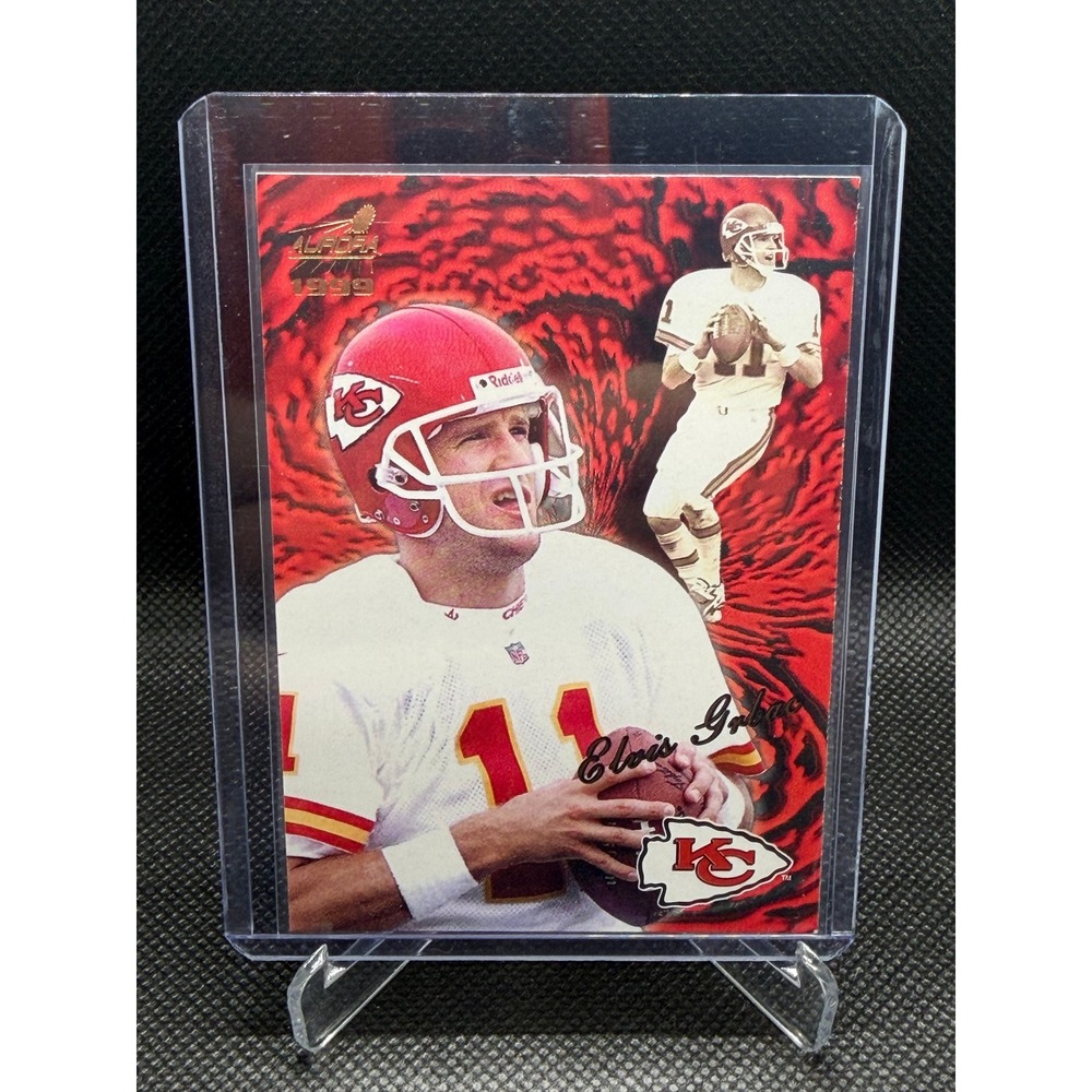 1999 Aurora Elvis Grbac Kansas City Chiefs Football Card 73 Red Swirl QB